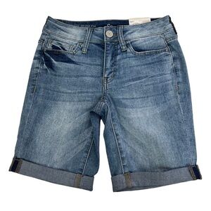 NWT SO by Kohl’s Junior Women’s Jean Shorts Sz 1 Distressed Stretch Pockets